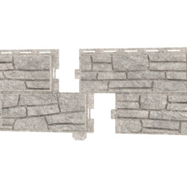 Фасадные панели Ю-Пласт Stone House серия Сланец, светло-серый